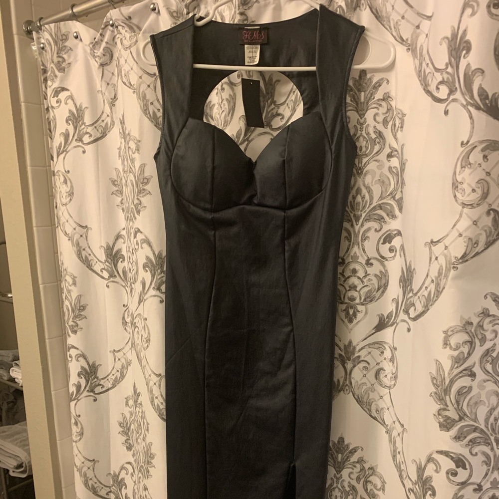 Navy blue bandage dress